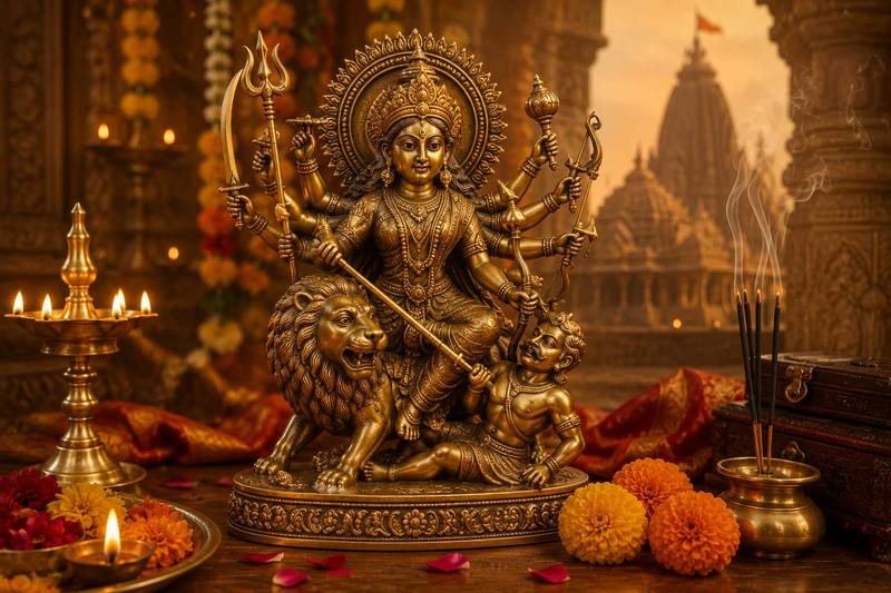 Brass deity idol